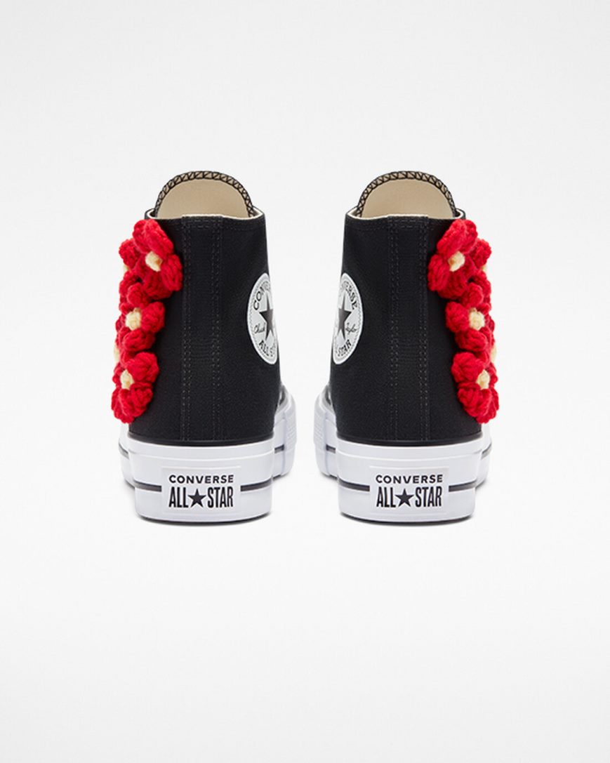 Women's Converse Chuck Taylor All Star Lift 3D Floral High Top Platform Shoes Red Flower | AU 81CE4L